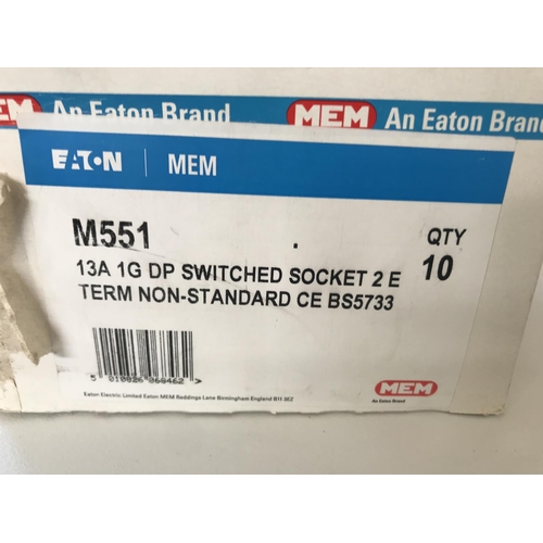 209 - Box of 10 Wall Sockets 13A (New)