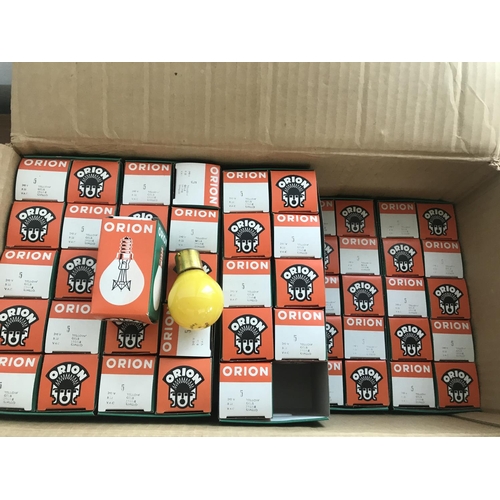 111 - Box of 80 Orion 5W Yellow Lamps (New)