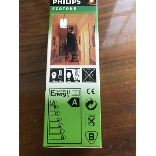 7 - Box of 6 Philips Economy Lamps 9W B22 (New)