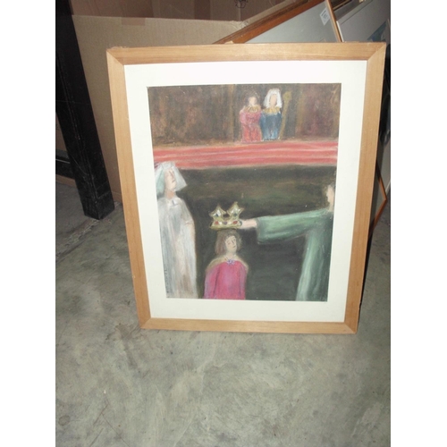 151 - 'T.Olympiou 2001' Watercolour Painting Framed