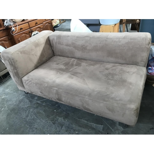 114 - 2-Seater Suede Sofa