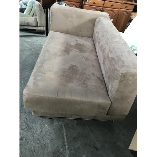 114 - 2-Seater Suede Sofa