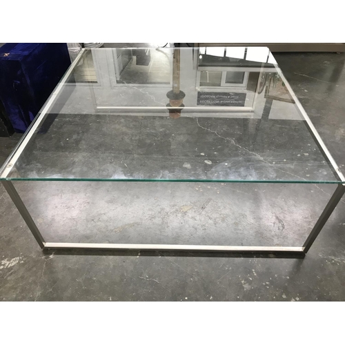 239 - 'Bo Concept' Tempered Glass Square Coffee Table (91.5 x 91.5 x 36.5cm H.)