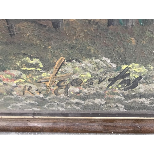 155 - Oil on Hardboard Depicting Landscape Signed by Cypriot Painter 'Terentis' (94 x 66cm)