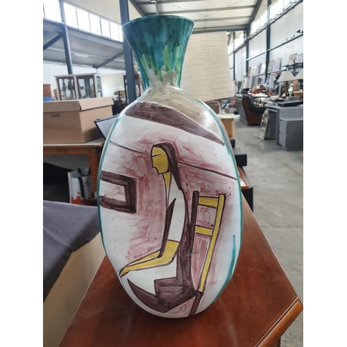 211 - Vintage Art-Deco Hand-Made Pottery Vase