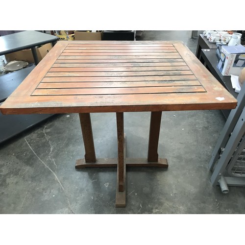 284 - Solid Wood Square Garden Table (80 x 80 x 74cm H.)
