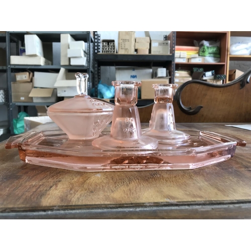 strapless open back dress Pink Glass Vanity Set | Dressing Table | Retro Vintage Unique