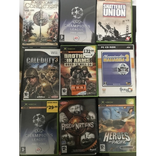 465 - x22 Xbox, P52, P53, PC CD Rom Games