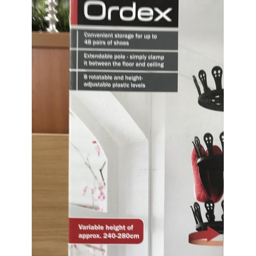 474 - 'Ordex' Shoe Carousel Up to 48 Pairs with Variable Height Appr. 240-280cm (New, Boxed)