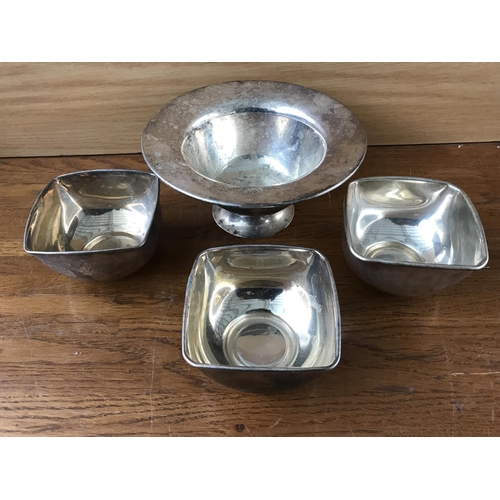 476 - 'Two's Company' Metal Bowls (x3) and Footed Bowl (Unused)