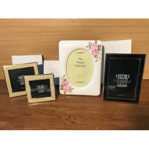 481 - Home & Styling Collection Photo Frames (x3) and Porcelain Photo Frame (New)