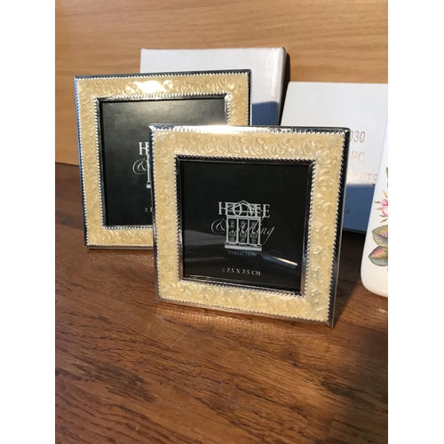 481 - Home & Styling Collection Photo Frames (x3) and Porcelain Photo Frame (New)