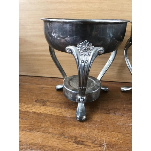 482 - Pair of Vintage Silver Plated Coffee/Tea Footed Warmer