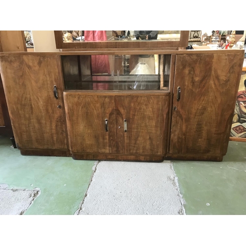 502 - Large Vintage Walnut Sideboard (200 W. x 56 D. x 97/146cm H.)