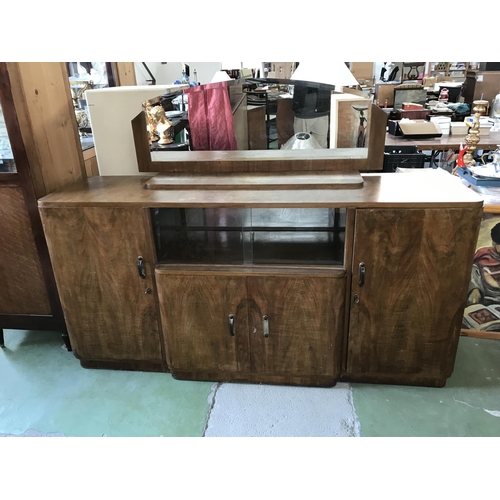 502 - Large Vintage Walnut Sideboard (200 W. x 56 D. x 97/146cm H.)