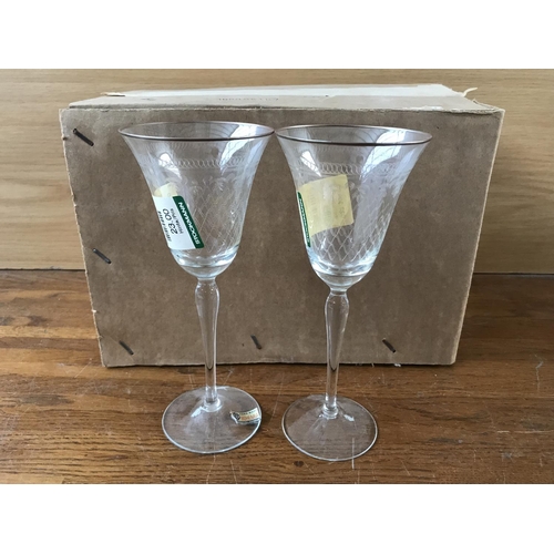 503 - Bohemian Hand Made Crystal Sherry Glasses (Box of 6 - Unused)