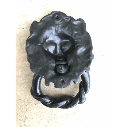 5 - Vintage Cast Iron 'Lion's Head' Door Knocker