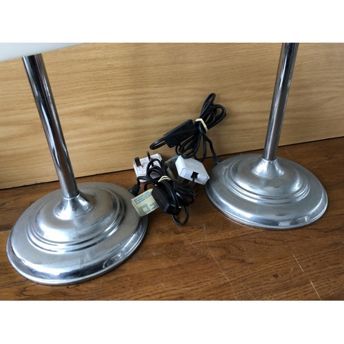 77 - Pair of Vintage Chrome Desk Lamps