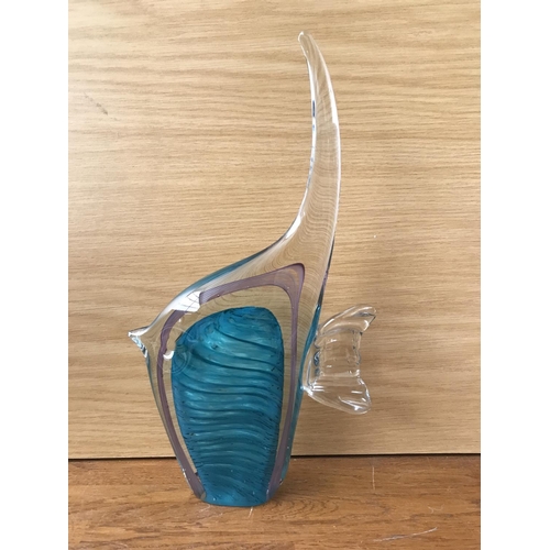 72 - Murano Like Glass Fish Ornament (30cm H.)