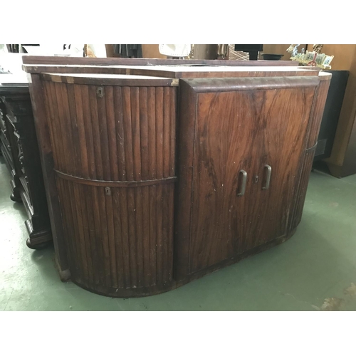 573 - Antique Side Board Buffet Unit (168 W. x 52 D. x 103cm H.)