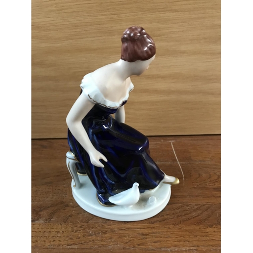 580 - Porcelain Lady Wearing Shoes Figurine