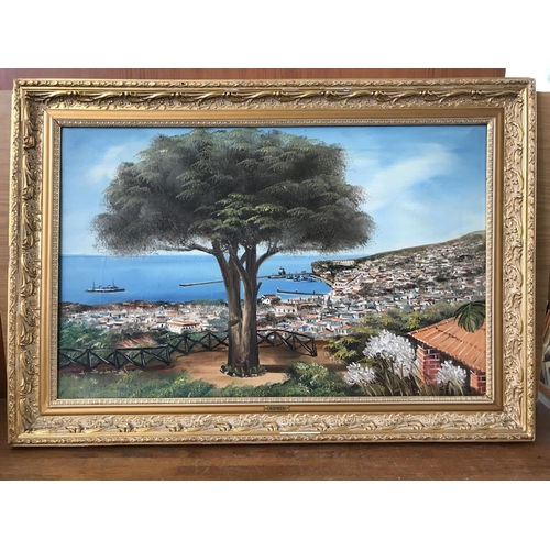 151 - Oil on Canvas Painting 'Malta' Seascape Depiction Signed 'Sobral' (82 x 57cm)