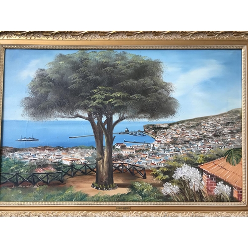 151 - Oil on Canvas Painting 'Malta' Seascape Depiction Signed 'Sobral' (82 x 57cm)