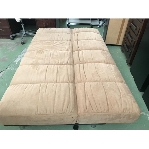 161 - Light Brown 3-Seat Sofa Bed