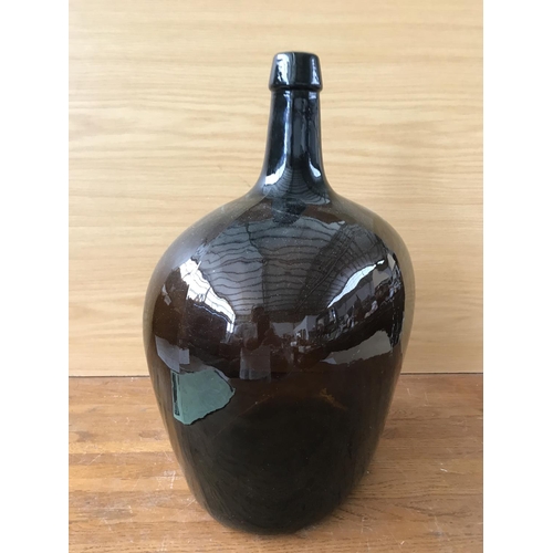 176 - Large Vintage Black Wine Bottle Marked SB (40cm H.)