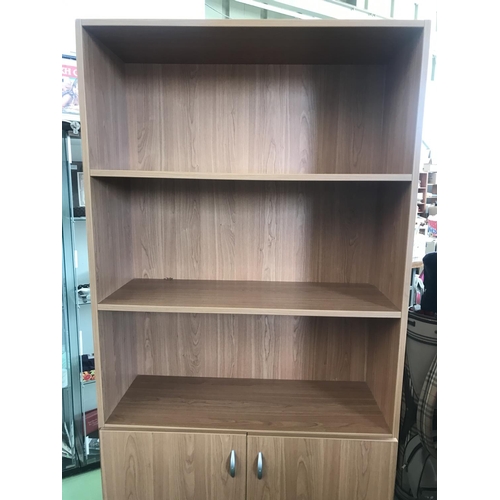 66 - Tall 3-Shelve Wooden Bookcase with Bottom Cabinet (90 W. x 38 D. x 180cm H.) - Taken Back on 1/8/202... 