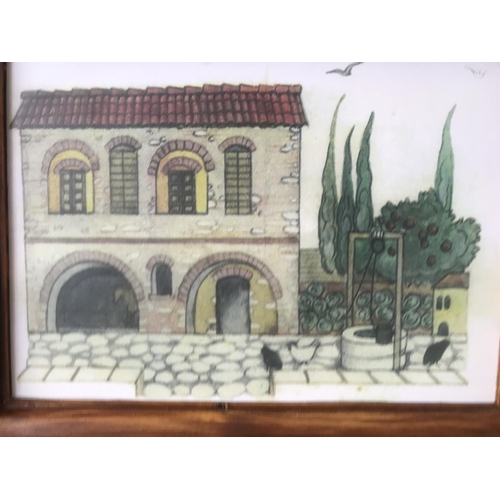 187 - Nicosia Byzantine House Framed Print (32 x 24cm)