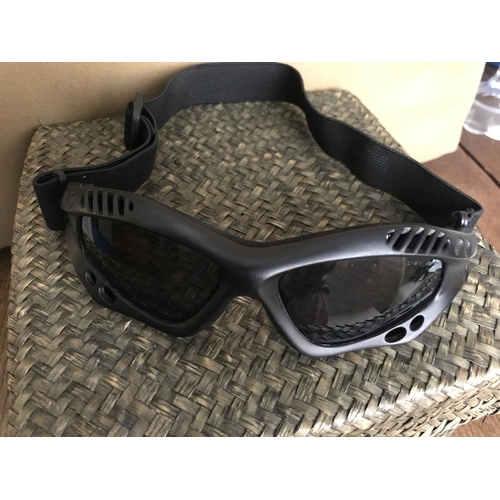 103 - Motorbike Goggles and Wicker Storage Box