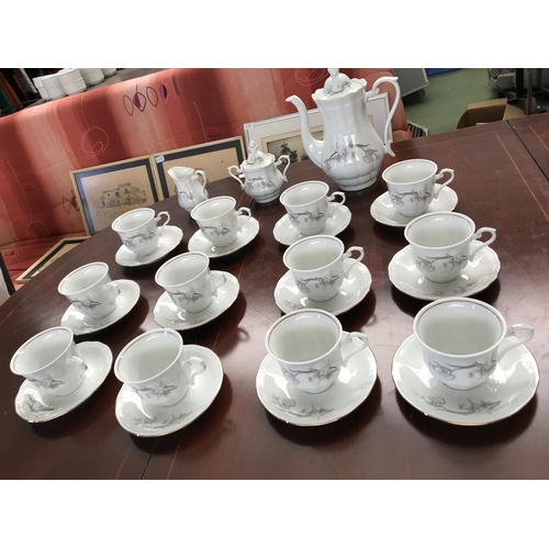 105 - Walbrzych 27-Piece Polish Porcelain Tea Set