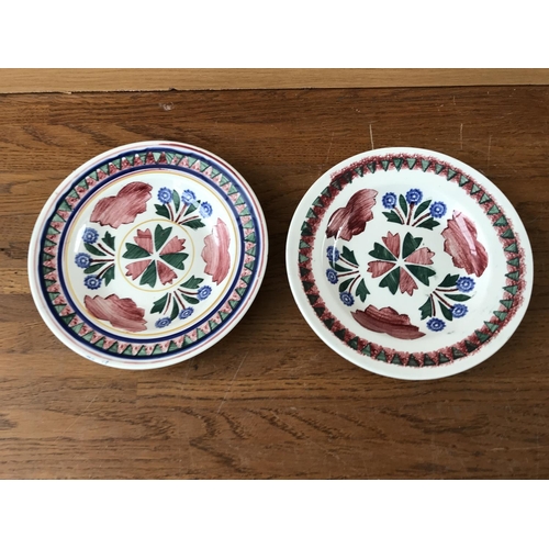 167 - Pair of French 'Choisy-Le-Roi' Spongeware Plates