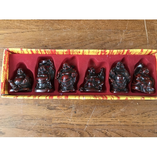 192 - Set of 6 Miniature Buddha Figures