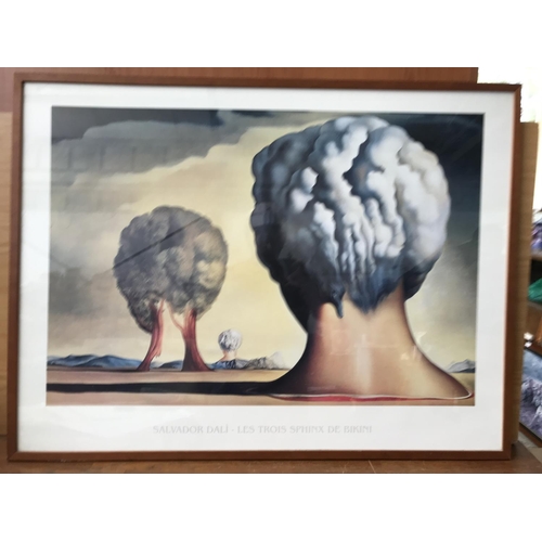 79 - Salvator Dali - 'Les Trois Sphinx De Bikini' Large Framed Print (82 x 61cm)