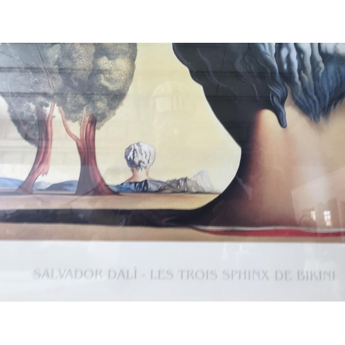 79 - Salvator Dali - 'Les Trois Sphinx De Bikini' Large Framed Print (82 x 61cm)