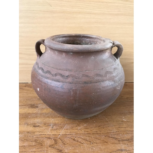 95 - Antique Cyprus Pottery Clay Pot (a/f - Appr. 24 W x 20cm H.)