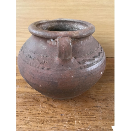 95 - Antique Cyprus Pottery Clay Pot (a/f - Appr. 24 W x 20cm H.)