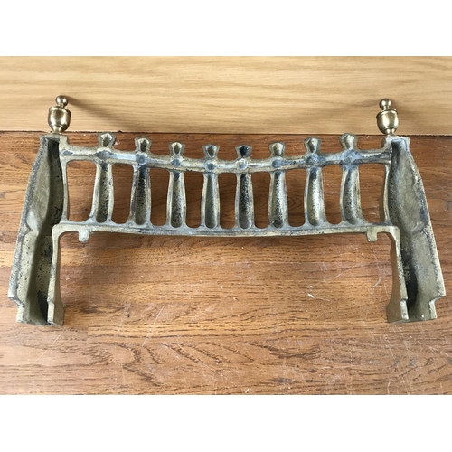 96 - Vintage Solid Brass Fire Place Decorative Bridge/Guard (39 w. x 24cm H.)