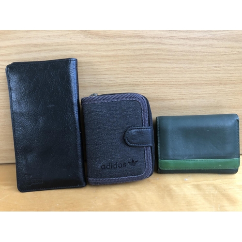 78 - Two Mens Leather Wallets and Another Adidas