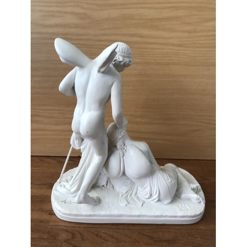 168 - Museum Cupid and Psyche Sculpture (31 W. x 33cm H.)