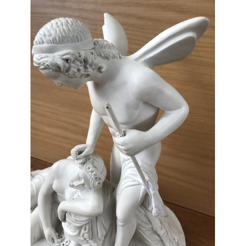 168 - Museum Cupid and Psyche Sculpture (31 W. x 33cm H.)