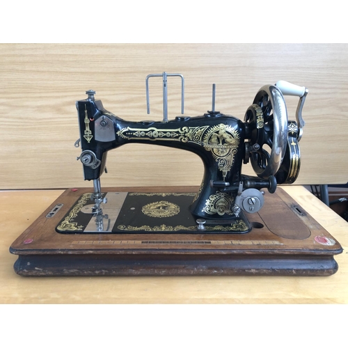 172 - Antique (Appr.120 Years Old) Sewing Machine in Case Made in Saxony