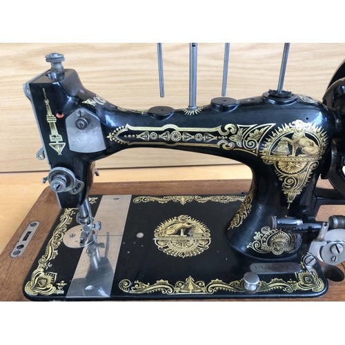 172 - Antique (Appr.120 Years Old) Sewing Machine in Case Made in Saxony