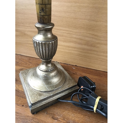 149 - Antique Style Tall Wooden Table Lamp Base (55cm H.)