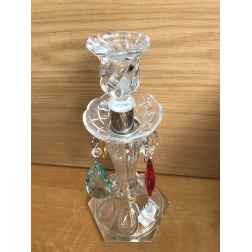 98 - Crystal Candle Holder (26cm H.)