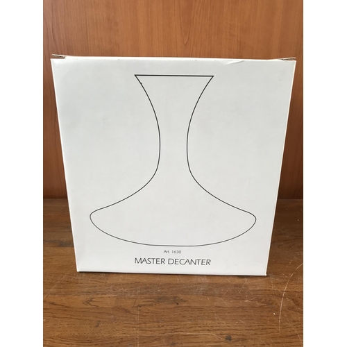 63 - Modern Master Wine Decanter (Unused, Boxed)