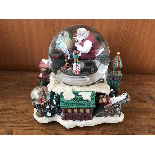 66 - Christmas Battery Powered Snow Swirling Music Playing Decoration