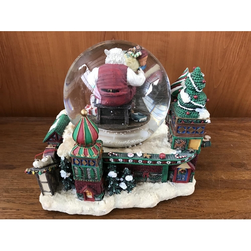 66 - Christmas Battery Powered Snow Swirling Music Playing Decoration